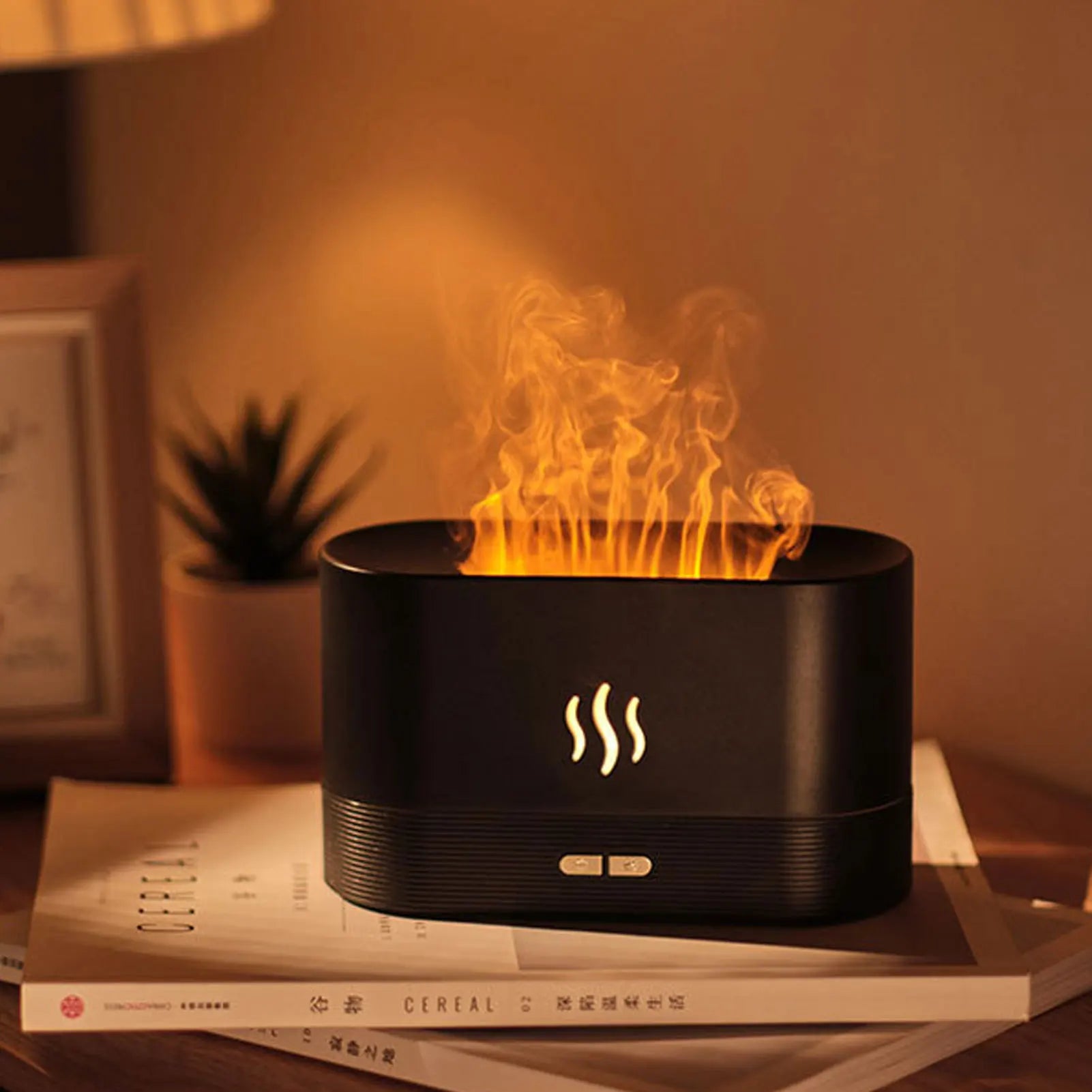 Flame Humidifier Humidblaze Humidifier with Flame Effect Essential Oil Diffuser for Desk Aromatherapy Diffuser Humidifier With