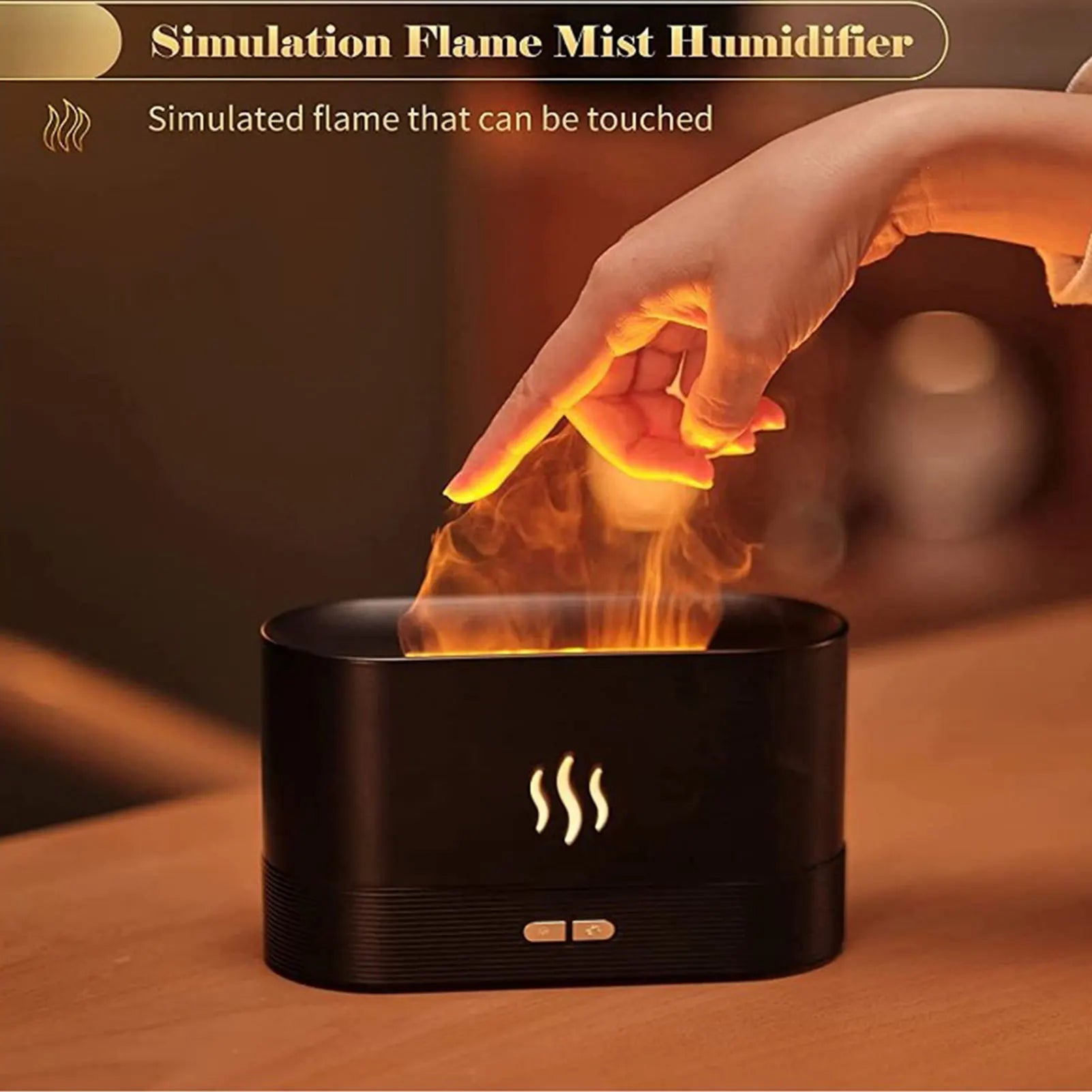 Flame Humidifier Humidblaze Humidifier with Flame Effect Essential Oil Diffuser for Desk Aromatherapy Diffuser Humidifier With